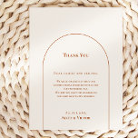 Tarjeta de agradecimiento simple de la recepción d<br><div class="desc">Este sencillo diseño de la tarjeta de agradecimiento Boho Arch Ivory Recepion presenta una sofisticada paleta muda de marfil neutro, acompañada de una magnífica mezcla y opciones de juego de terracota de roya, verde salvia y ciruela. La elegancia sobria de la tipografía simple y los arcos suaves crea una estética...</div>