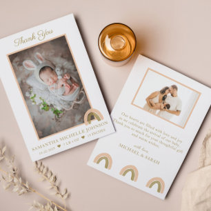 Tarjeta de agradecimiento simple del Recién nacido