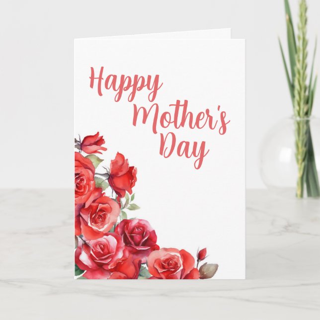 Tarjeta De Agradecimiento Simple - Día de la Madre (Anverso)