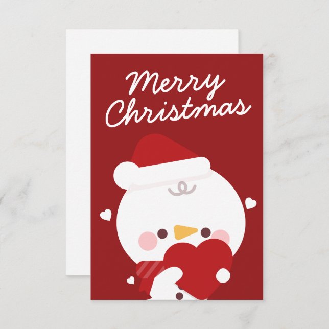 Tarjeta De Agradecimiento Simple Diversión pura Feliz Navidad (Anverso / Reverso)