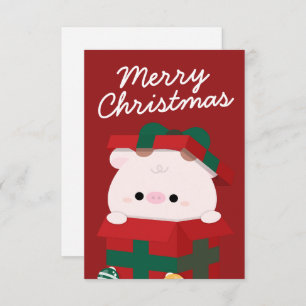 Tarjeta De Agradecimiento Simple Diversión pura Feliz Navidad