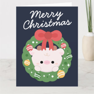 Tarjeta De Agradecimiento Simple Diversión pura Feliz Navidad