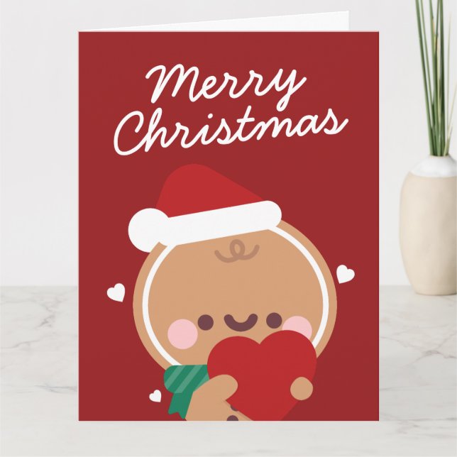 Tarjeta De Agradecimiento Simple Diversión pura Feliz Navidad (Anverso)