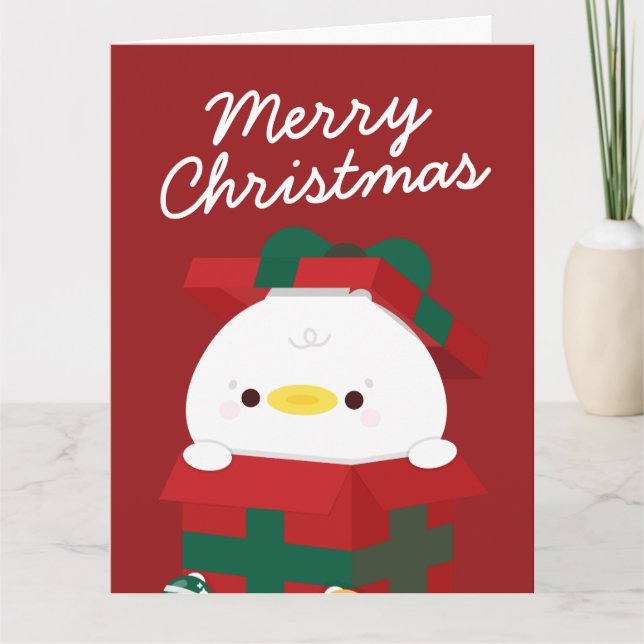 Tarjeta De Agradecimiento Simple Diversión pura Feliz Navidad (Anverso)