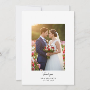 Tarjeta De Agradecimiento Simple dulce boda Personalizado Flat Gracias Tarje