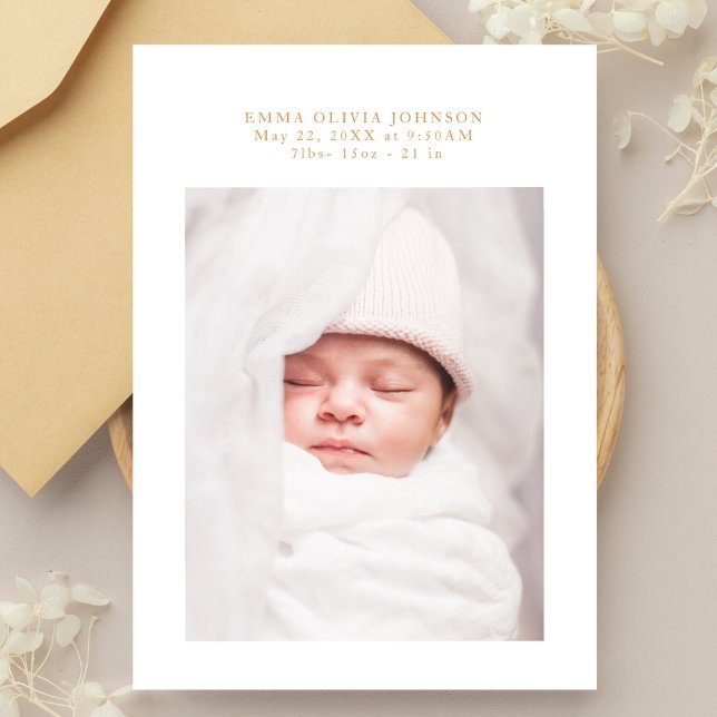 Tarjeta De Agradecimiento Simple Elegant Gold Lettering Photo Baby Shower (Subido por el creador)