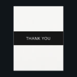 Tarjeta de agradecimiento simple en blanco y negro<br><div class="desc">Simple tarjeta de agradecimiento en blanco y negro - plana Puede ser totalmente personalizada para satisfacer sus necesidades. © Gorjo Designs. Impreso por Zazzle. // ¿Buscando elementos coincidentes? Otras papelería del conjunto disponible aquí: https://www.zazzle.com/collections/black_and_white_striped_wedding-119550615860932414 // ¿Necesita ayuda para personalizar su diseño? ¿Tienes otras ideas? No dude en ponerse en contacto...</div>