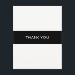 Tarjeta de agradecimiento simple en blanco y negro<br><div class="desc">Tarjeta de agradecimiento simple en blanco y negro - plana Puede ser personalizada completamente para adaptarse a tus necesidades. © Gorjo Designs. Impreso por Zazzle. // ¿Buscas artículos que coincidan? Otros artículos de papelería del conjunto están disponibles aquí: https://www.zazzle.com/collections/black_and_white_striped_wedding-119550615860932414 // ¿Necesitas ayuda para personalizar tu diseño? ¿Tienes otras ideas? No...</div>