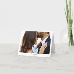 Tarjeta De Agradecimiento Simple Estiloso Minimalista Foto Personalizada