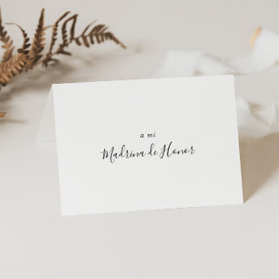 Tarjeta De Agradecimiento Simple fiesta de novias española gracias