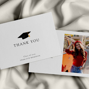 Tarjeta De Agradecimiento Simple Foto Graduación 2026