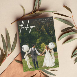 Tarjeta de agradecimiento simple fotográfica moder