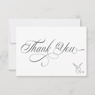 Tarjeta de agradecimiento Simple Love Birds