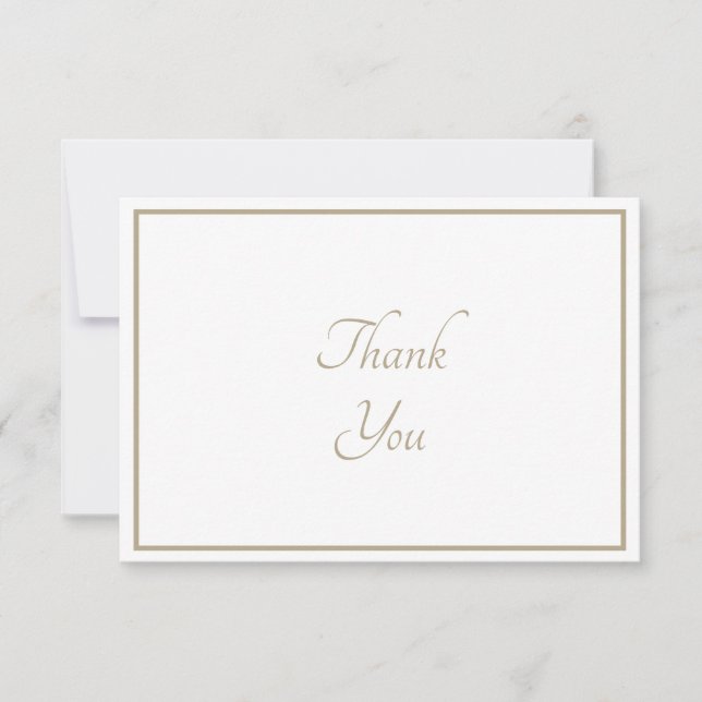 Tarjeta de agradecimiento simple - Marrón (Anverso)
