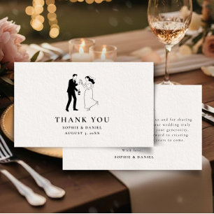 Tarjeta De Agradecimiento Simple Minimalista Ilustrado