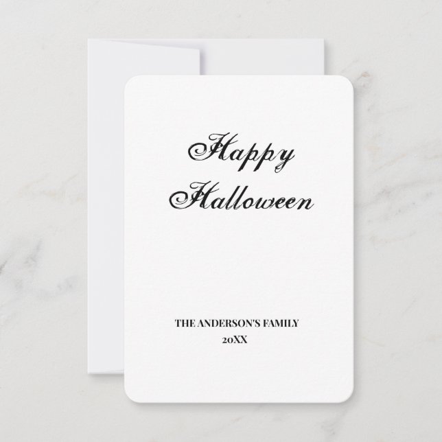 Tarjeta De Agradecimiento simple mínimo añadir el texto halloween (Anverso)