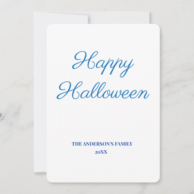 Tarjeta De Agradecimiento simple mínimo añadir el texto halloween (Anverso)