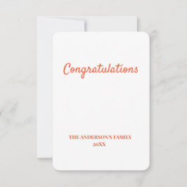 Tarjeta De Agradecimiento simple mínimo añadir tus felicitaciones de texto