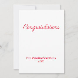 Tarjeta De Agradecimiento simple mínimo añadir tus felicitaciones de texto