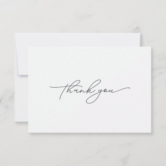 Tarjeta de agradecimiento simple moderna y elegant (Anverso)