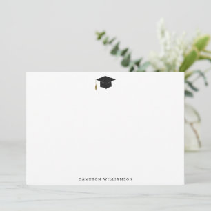Tarjeta De Agradecimiento Simple Moderno Nombre Personalizado Graduación