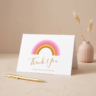 Tarjeta De Agradecimiento Simple nombre con letra script personalizada de ar