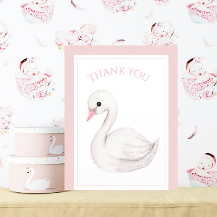 Tarjeta de agradecimiento simple para baby shower 