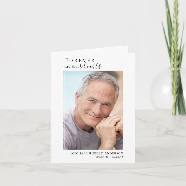 Tarjeta de agradecimiento simple para funerales |  (Anverso)