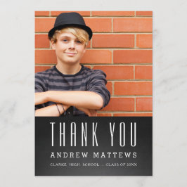 Tarjeta de agradecimiento simple para graduación d