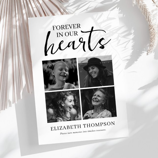 Tarjeta De Agradecimiento Simple Photo Collage Funeral Thank You (Subido por el creador)