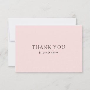 Tarjeta De Agradecimiento Simple Pink Professional Minimal moderno