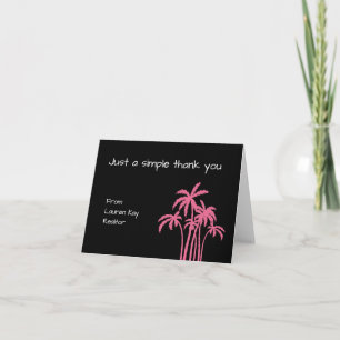 Tarjeta De Agradecimiento Simple Realtor Tropical Gracias