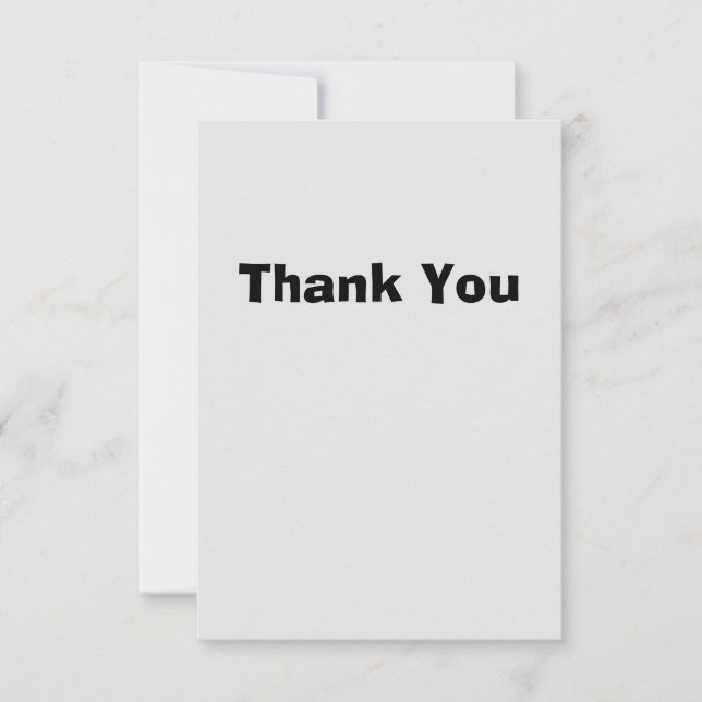 Tarjeta De Agradecimiento Simple Thank You Card (Anverso)
