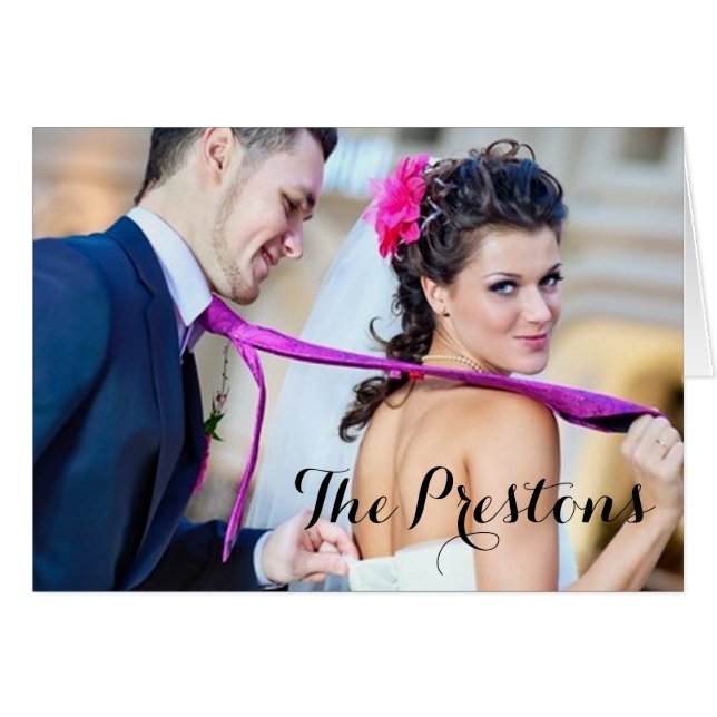 Tarjeta de agradecimiento simple y elegante (Anverso (Horizontal))