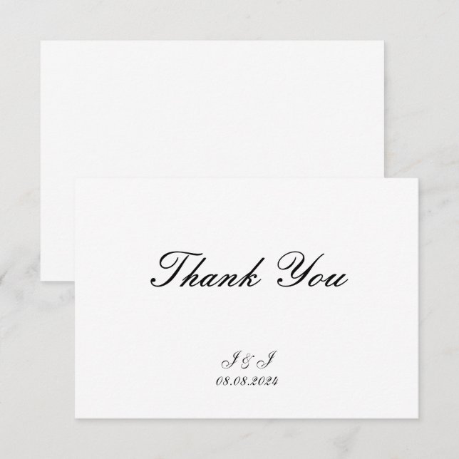 TARJETA DE Agradecimiento SIMPLE Y ELEGANTE (Anverso / Reverso)