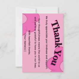 Tarjeta de agradecimiento simple y elegante con te