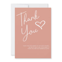 Tarjeta de agradecimiento simple y moderna de Baby