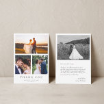 Tarjeta de agradecimiento simple y moderna para Bo<br><div class="desc">Sencilla tarjeta de agradecimiento boda con nota. Tenga en cuenta que el tamaño predeterminado de la tarjeta de agradecimiento es 3.5x5. Si desea una tarjeta más grande,  asegúrese de cambiar el tamaño antes de comprar. Una tarjeta 5x7 es una buena opción para un tamaño más grande.</div>