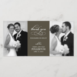 Tarjeta De Agradecimiento Simplemente Boda de Bonito Gracias Cartas de fotos