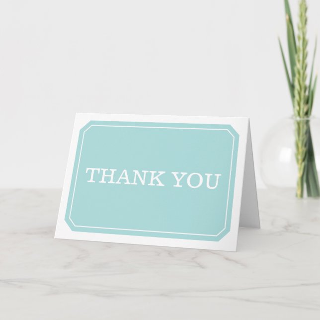 Tarjeta de agradecimiento simplemente elegante tur (Anverso)