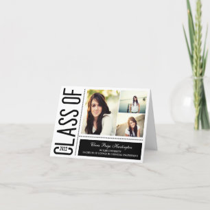 Tarjeta De Agradecimiento Simplemente Guay Graduation Thank You Card Black