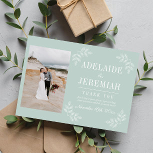 Tarjeta De Agradecimiento Simplicidad Floral 2 Bodas de Cristal de Mar