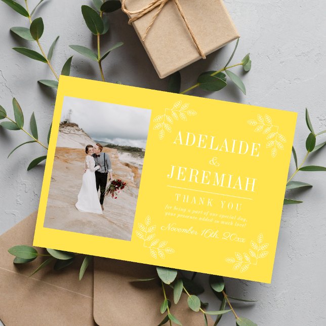 Tarjeta De Agradecimiento Simplicidad Floral 2 Bodas de Girasol (Subido por el creador)