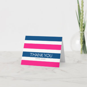 Tarjeta de agradecimiento Simply Stripes / Azul ma
