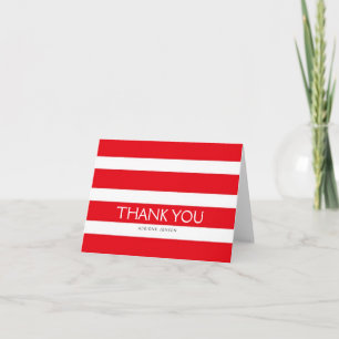 Tarjeta de agradecimiento Simply Stripes / Roja