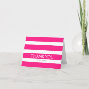 Tarjeta de agradecimiento Simply Stripes / Rosa