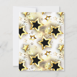 Tarjeta De Agradecimiento Sin inconvenientes de luz con estrellas de oro