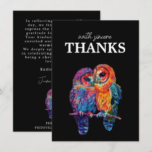 Tarjeta De Agradecimiento Sinceras gracias al boda de la Unidad Eterna LGBTQ