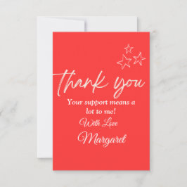 Tarjeta de agradecimiento sincero