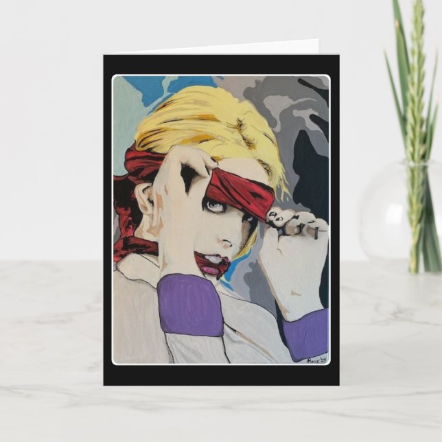 Tarjeta De Agradecimiento "Síndrome de Estocolmo" Pintura de un (Anverso)